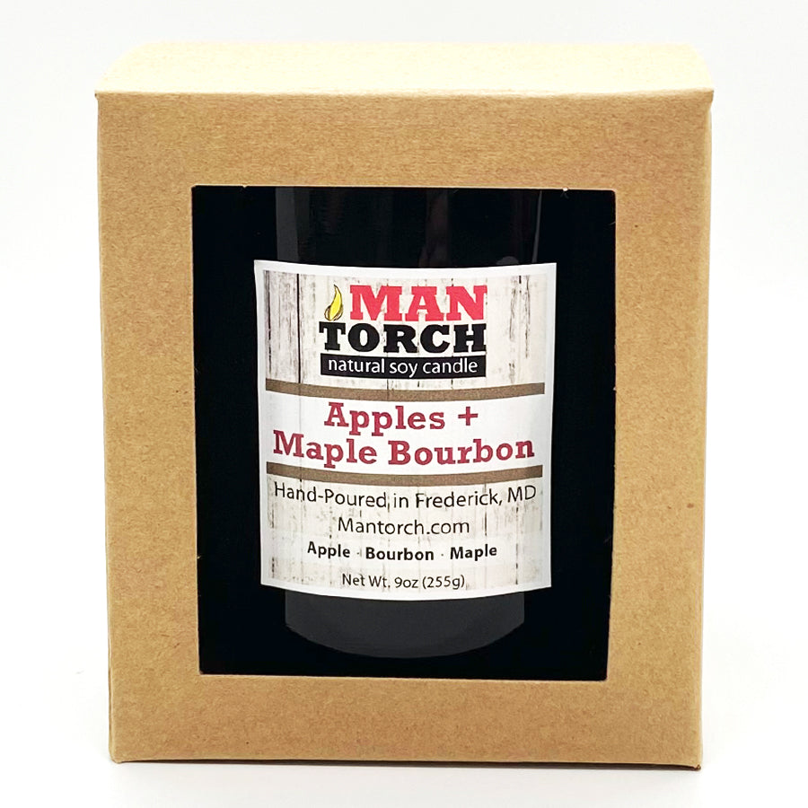 Apples & Maple Bourbon Mantorch Soy Candle