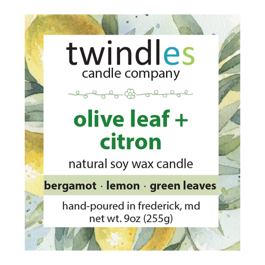 Olive Leaf + Citron 9oz Candle
