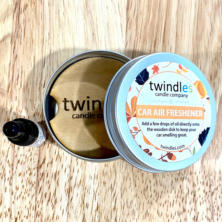 Car Air Freshener Tin with 1oz Luxury Fragrance Oil