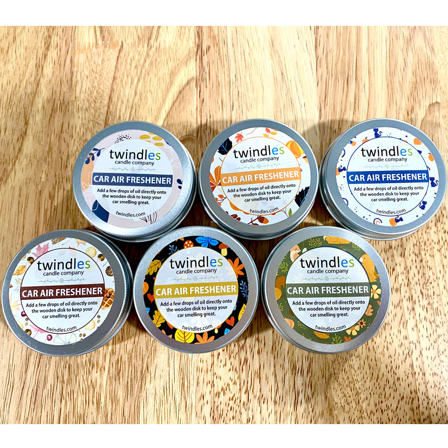 Car Air Freshener Tin with 1oz Luxury Fragrance Oil