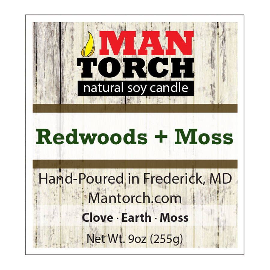 Redwood + Moss 9oz Candle