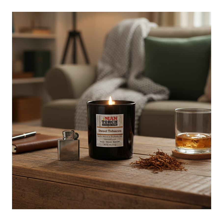 Sweet Tobacco Mantorch Soy Candle