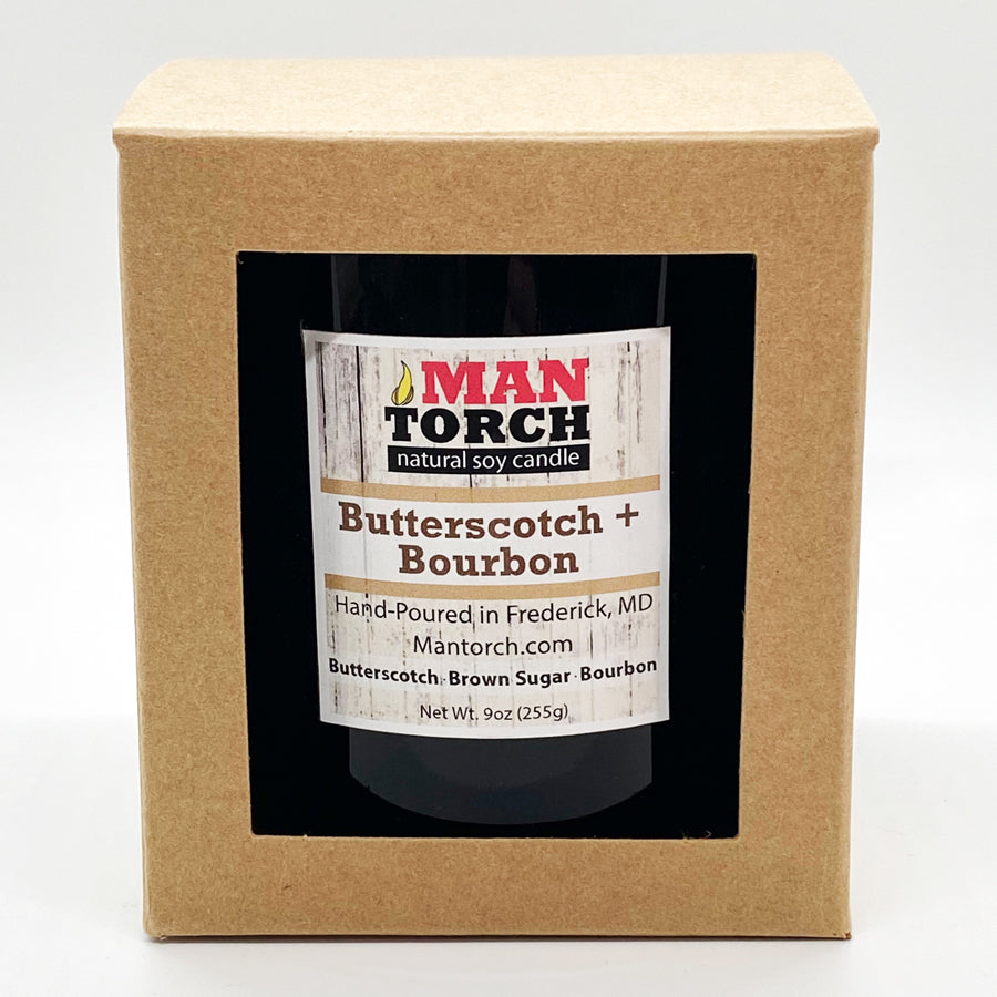 Butterscotch + Bourbon Soy Candle | 9 oz | Limited Old Glass