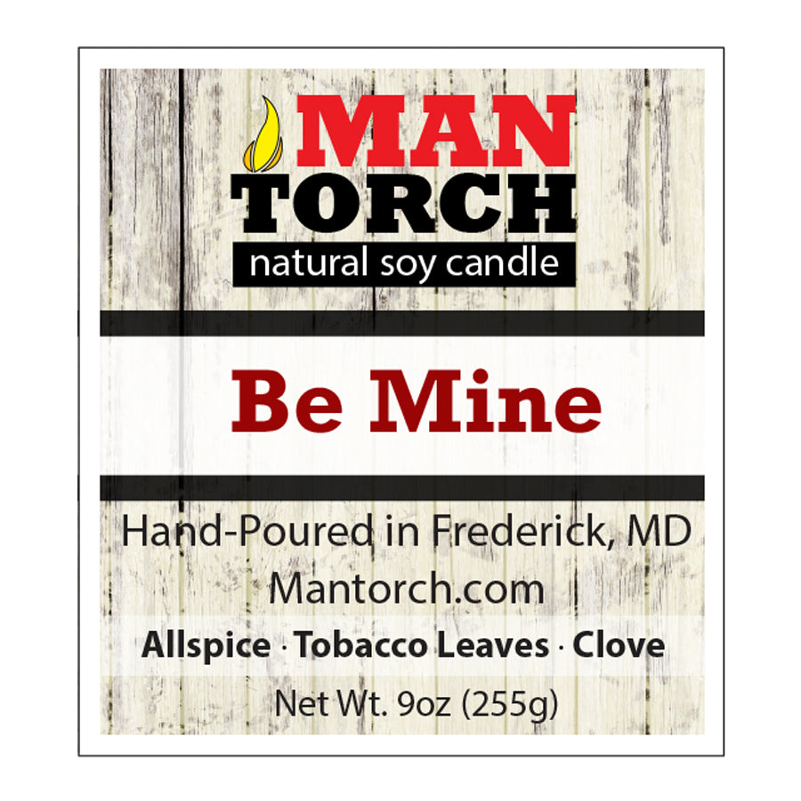 Be Mine Valentine Mantorch Soy Candle