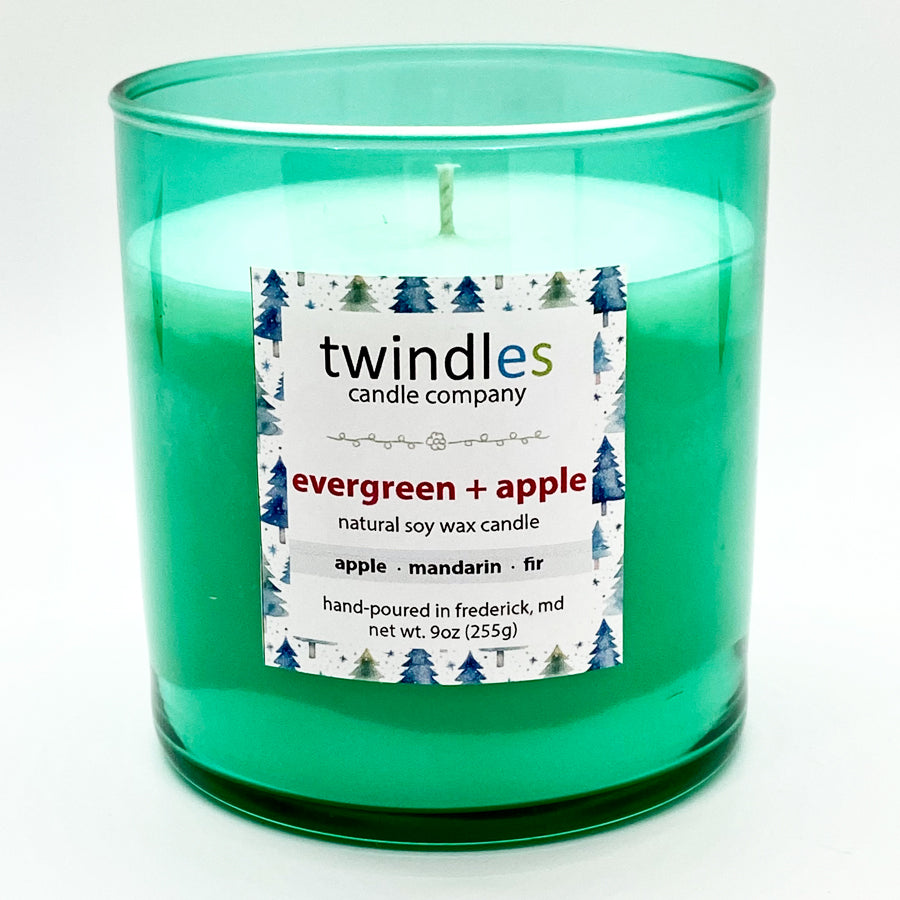 Evergreen & Apple Soy Candle
