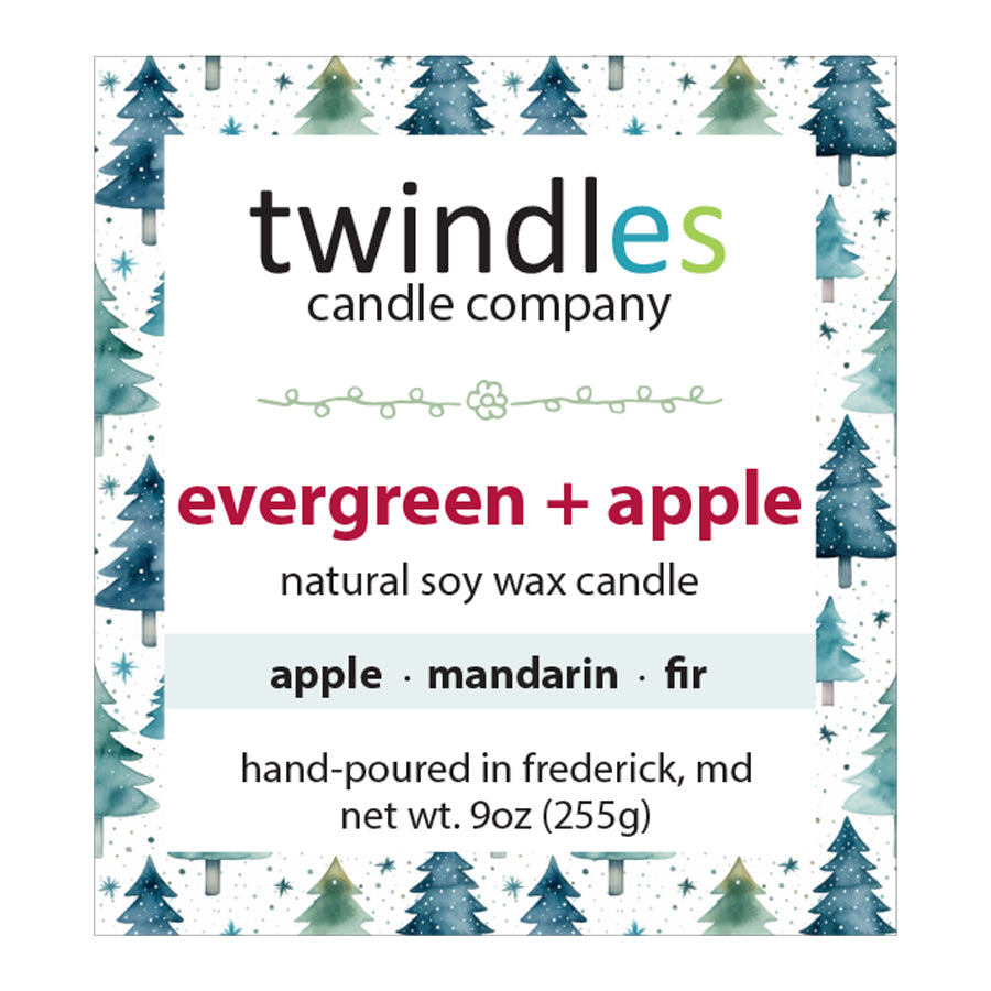 Evergreen & Apple Soy Candle