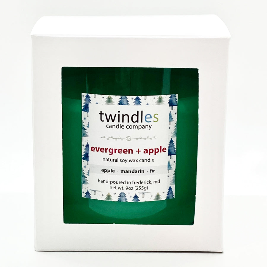 Evergreen & Apple Soy Candle