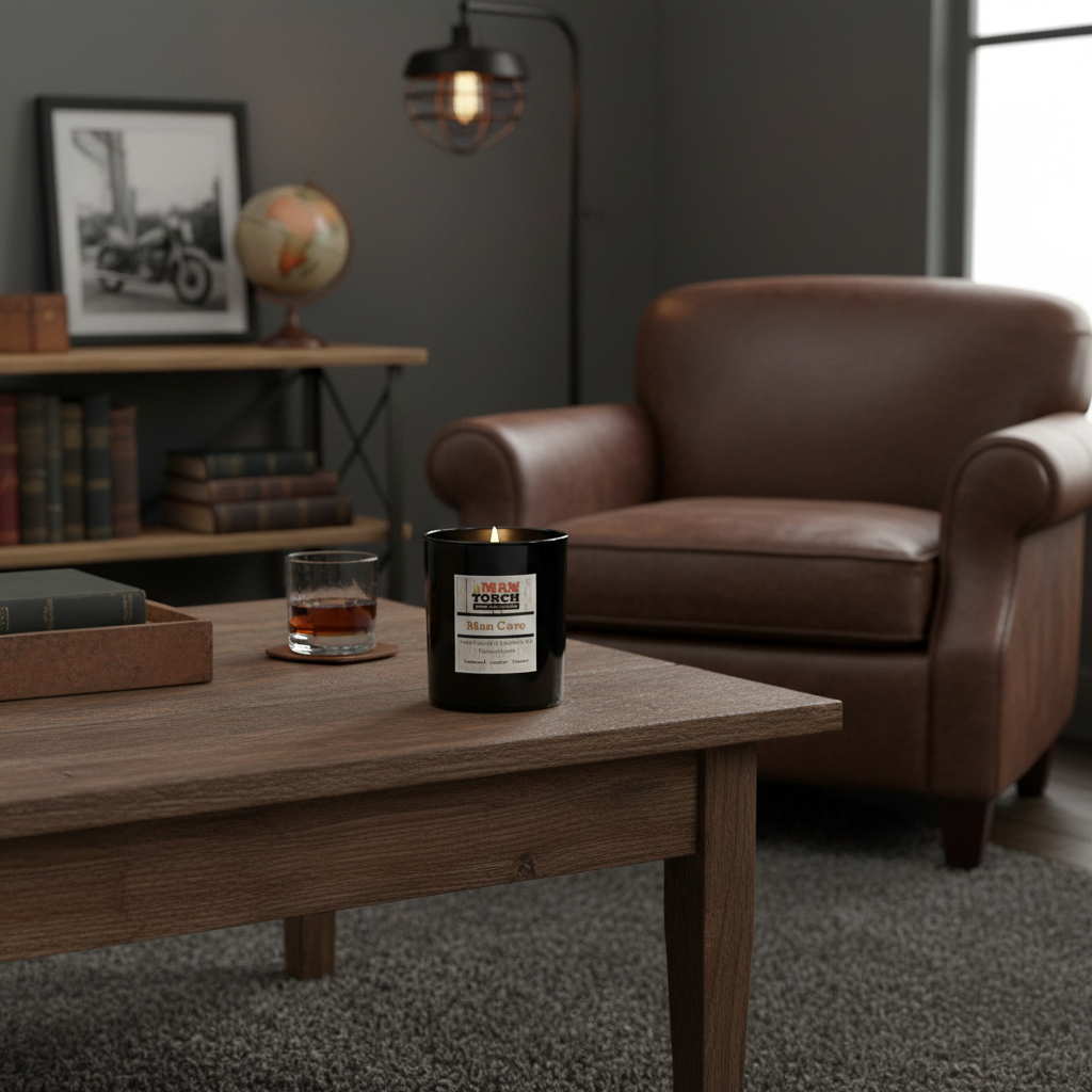 Man Cave Mantorch Soy Candle