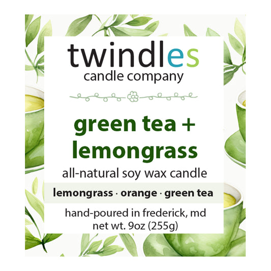 Green Tea + Lemongrass 9oz Candle