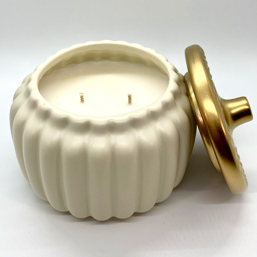 16 oz. Harvest Ceramic Pumpkin Jar