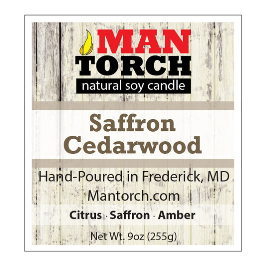 Saffron Cedarwood 9oz Candle