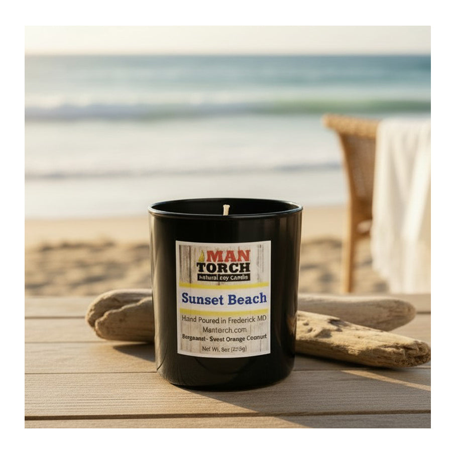 Sunset Beach Mantorch Soy Candle