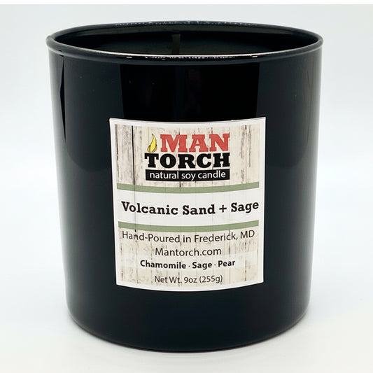 Volcanic Sand & Sage Mantorch Soy Candle