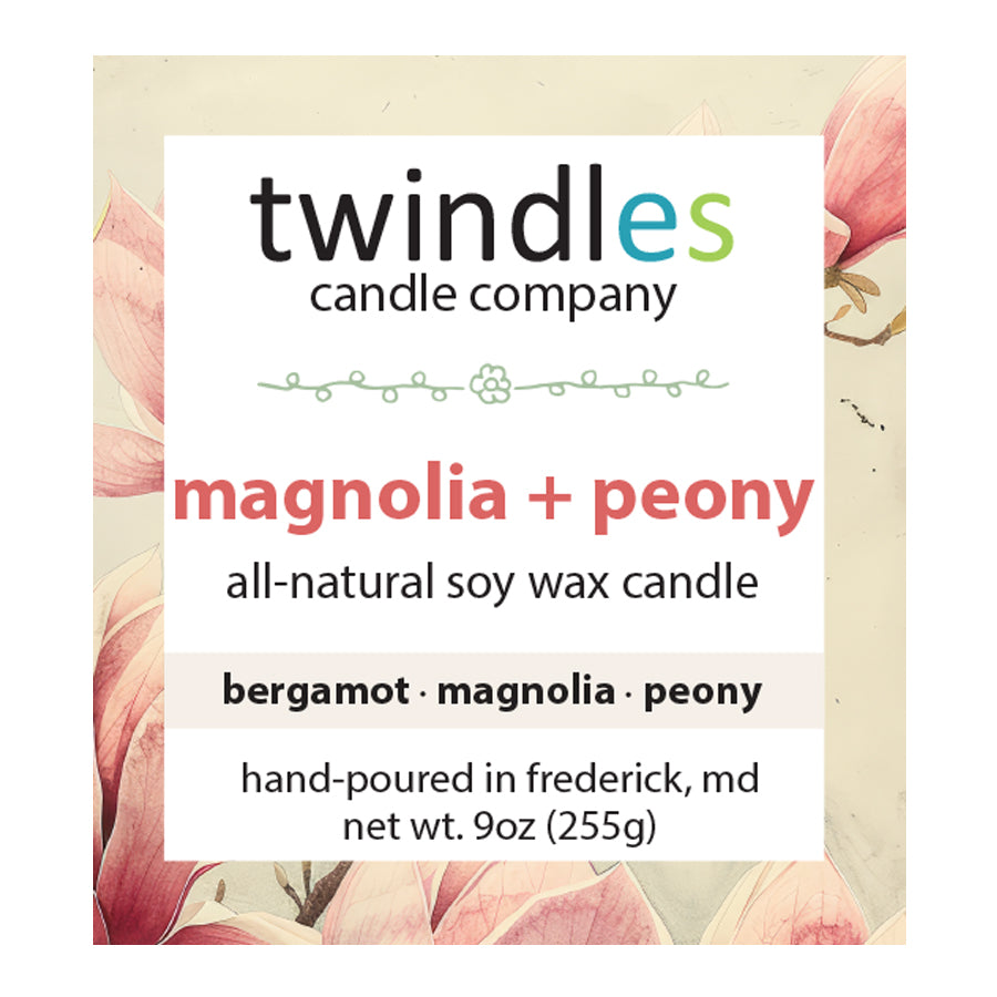 magnolia + peony 9oz Candle
